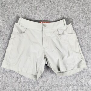 Simms Mataura Shorts Womens S Gray Granite Nylon Fishing Utility Stretch Outdoor